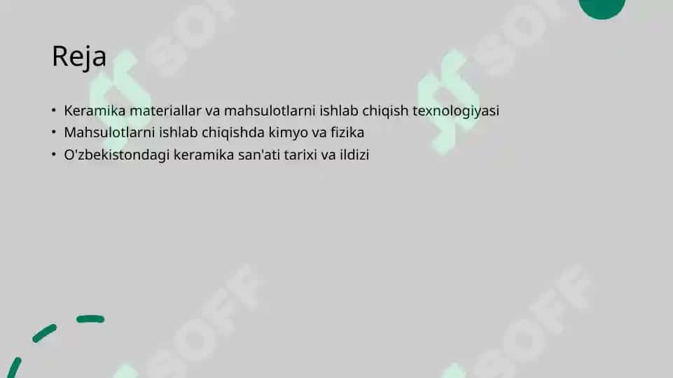 Keramik materiallar va buyumlarni ishlab chiqarish texnologiyasi va usullari 2