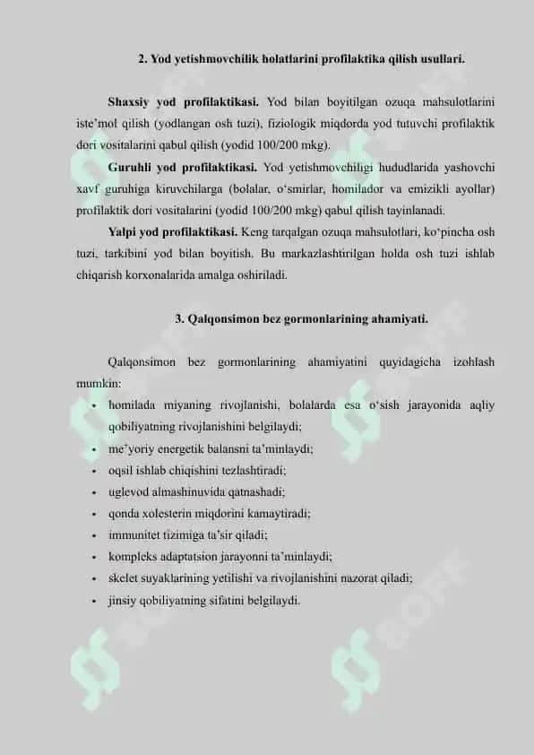 Organizmda yod yetishmovchiligi. Referat 7 bet. 4