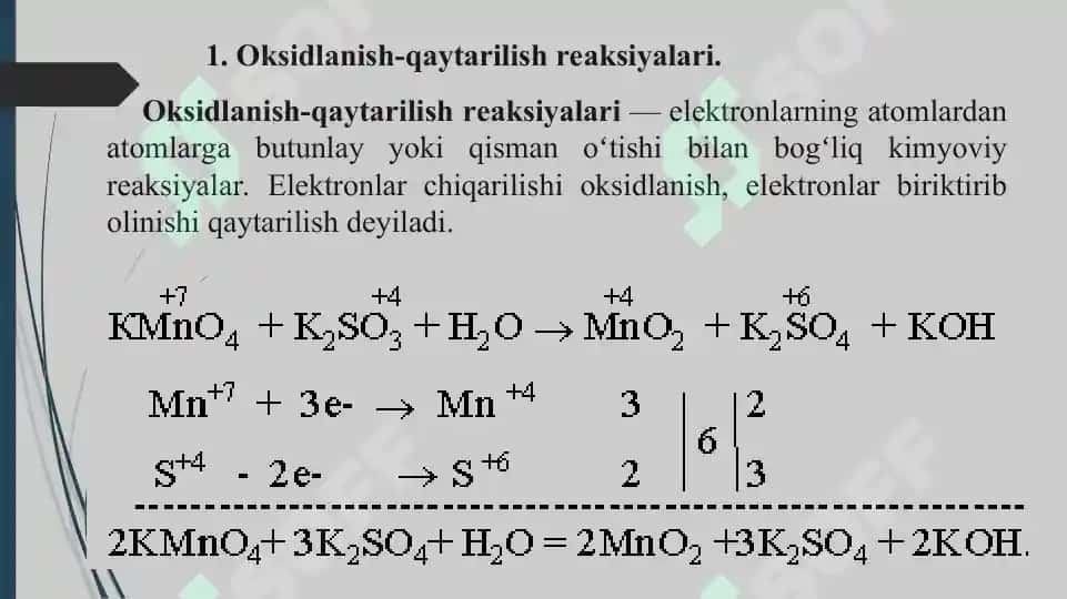 9. Oksidlanish-qaytarilish reaksiyalari yo’nalishini standart potensiallar qiymatiga qarab aniqlash. Taqdimot 12 bet. 3