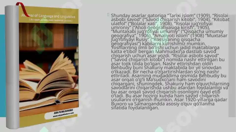 Mahmudxo'ja Behbudiyning publitsistik asarlari tahlili 4