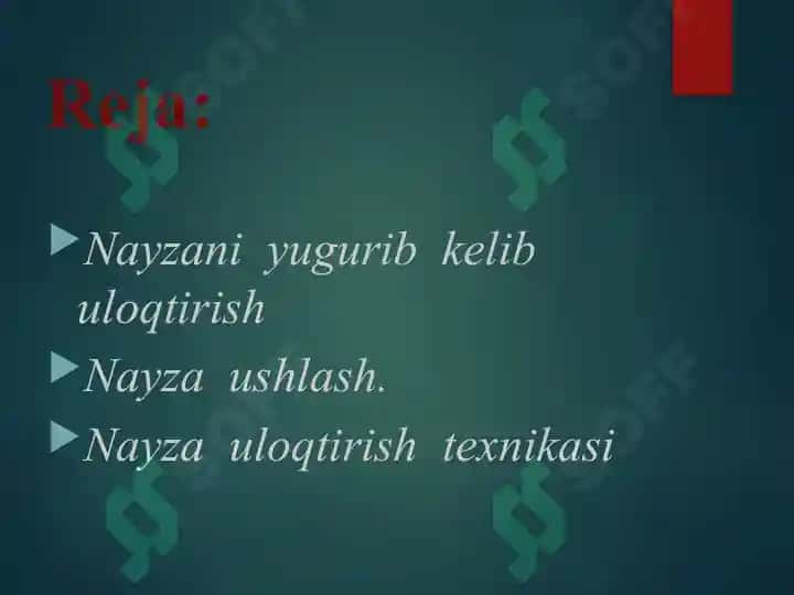Nayza uloqtirish texnikasi 2