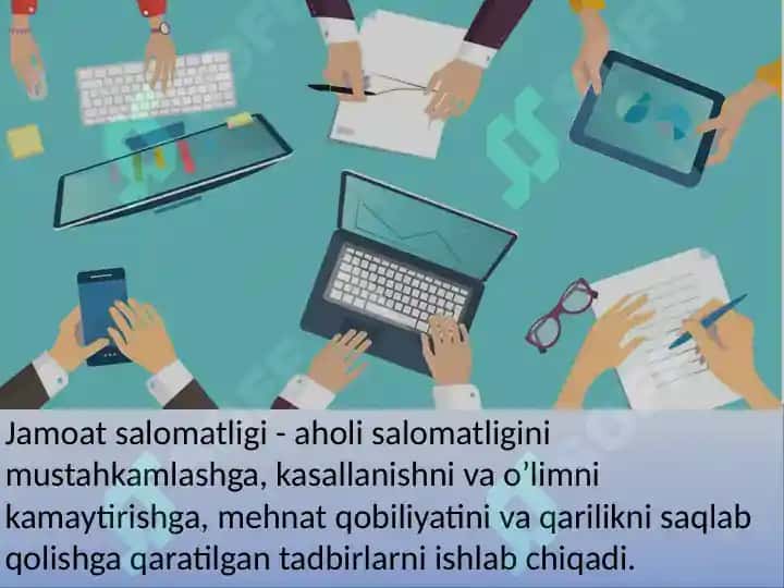 Jamoat salomatligi va sog’liqni saqlashni tashkil etish fanining o’rni asosiy komponentlari 4
