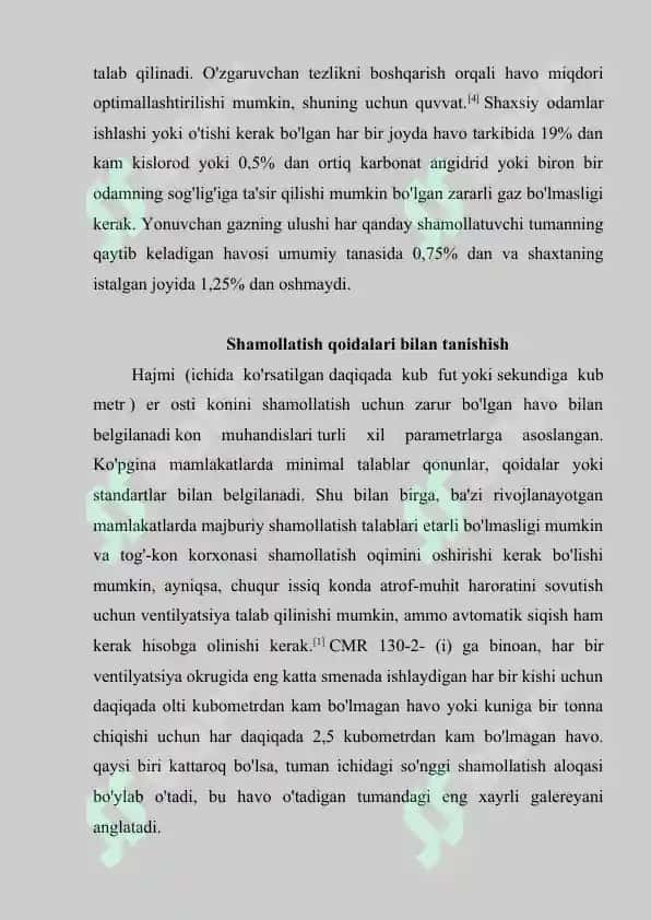 Konlarni shamollatish, suzsizlantirish va bu jarayonlarda ishlatiladigan texnik vositalar 3