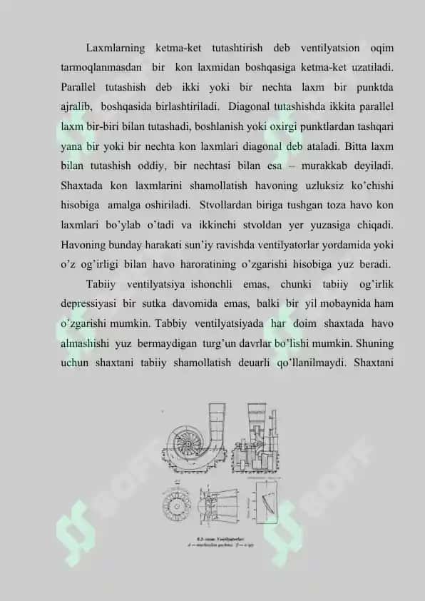 Konlarni shamollatish, suzsizlantirish va bu jarayonlarda ishlatiladigan texnik vositalar 7