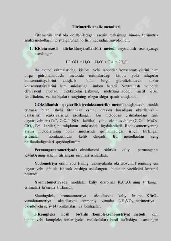 Geksatsionometrik va merkurometrik, argentometrik titrlash. 4