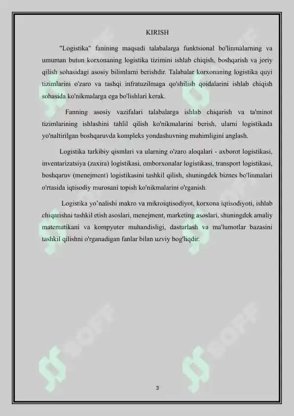 Logistik tizim faoliyati 3