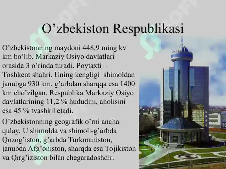 O’zbekiston Respublikasi haqida taqdimot 2