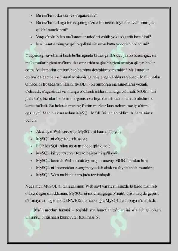 Maktab ma’lumotlar bazasi loyihasi 5