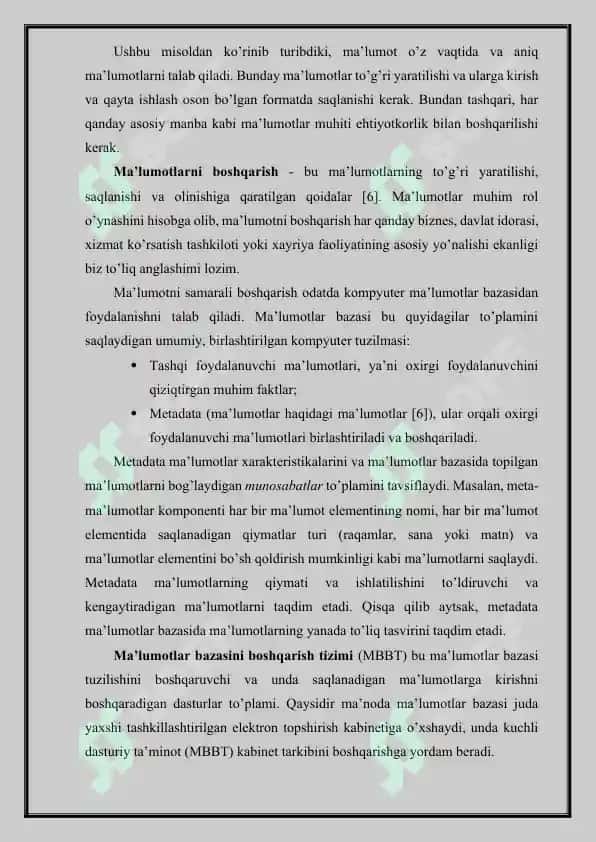 Maktab ma’lumotlar bazasi loyihasi 7