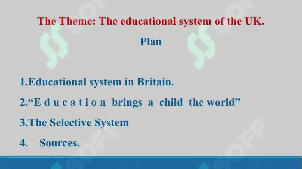 3.1. The educational system of the UK. Taqdimot 13 bet 2