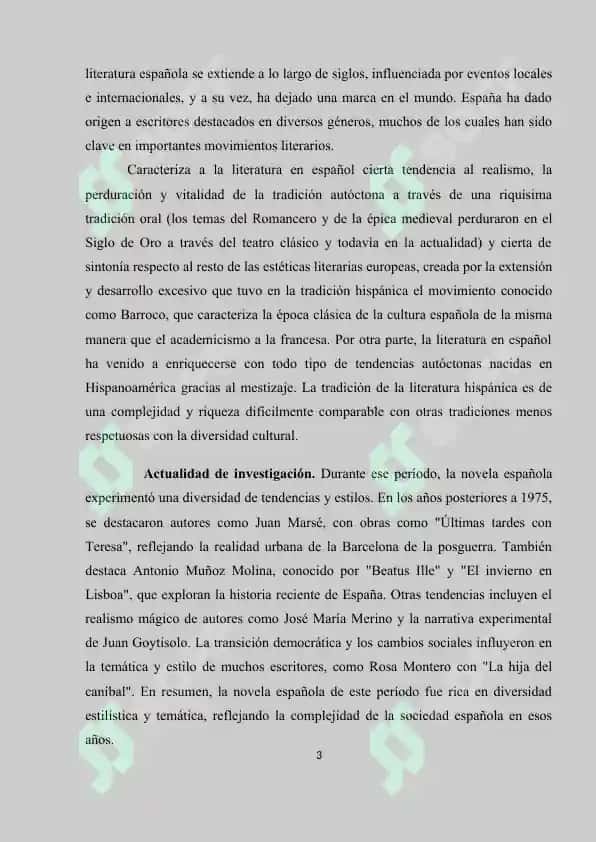 LA NOVELA ESPAÑOLA DE 1975 A FINALES DEL SIGLO XX. TENDENCIAS, AUTORES Y OBRAS PRINCIPALES 3