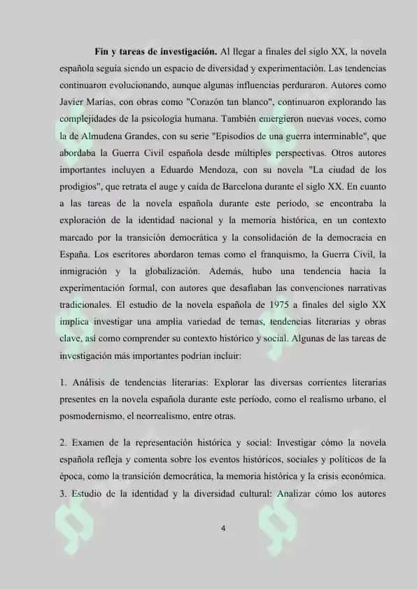 LA NOVELA ESPAÑOLA DE 1975 A FINALES DEL SIGLO XX. TENDENCIAS, AUTORES Y OBRAS PRINCIPALES 4