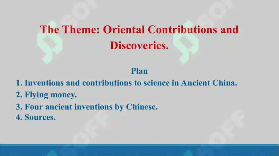 13.1. Oriental Contributions and Discoveries. Taqdimot 11 bet 2