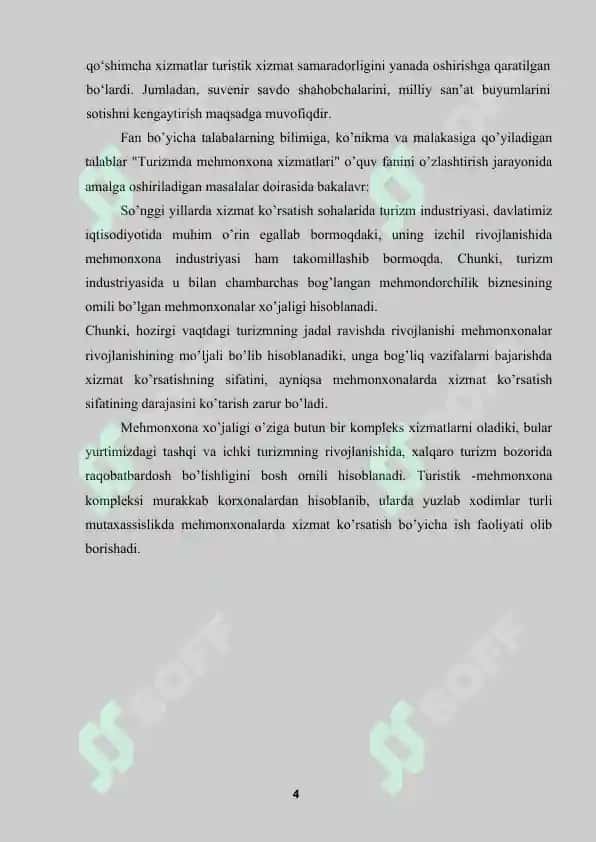 MEHMONXONALARDA XIZMAT KO’RSATISH TURLARI VA RIVOJLANISHI 4