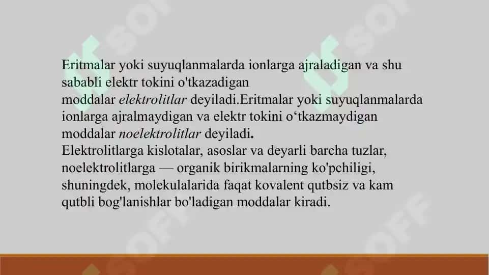 16. Noelektrolit YuMB eritmasining osmotik bosimi.   Taqdimot 10 bet. 4