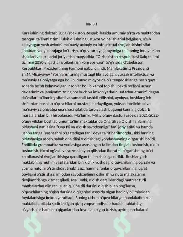 Òqish darslarida "Oltin kuz" mavzusini òrganish 2