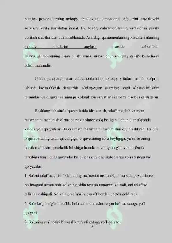 O`qish darslarida ertak o`tish uslubiyoti 7