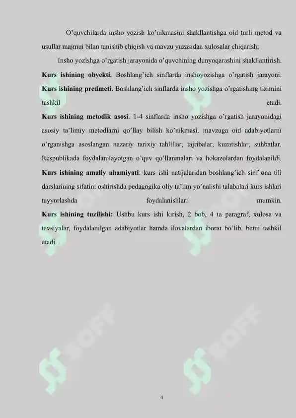 BOSHLANG’ICH SINFLARDA INSHO YOZISHGA O’RGATISH 4