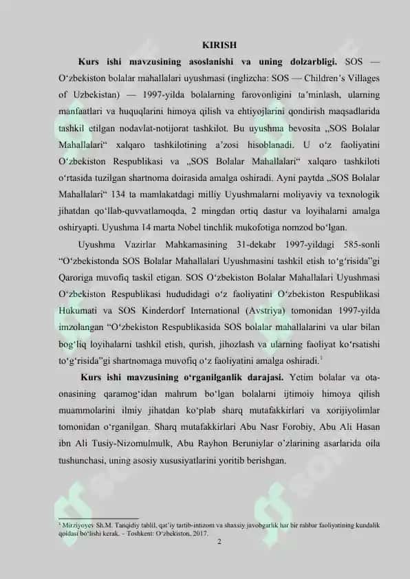 SOS-O’zbekiston bolalar mahallalari faoliyat yuritish tartibi 2