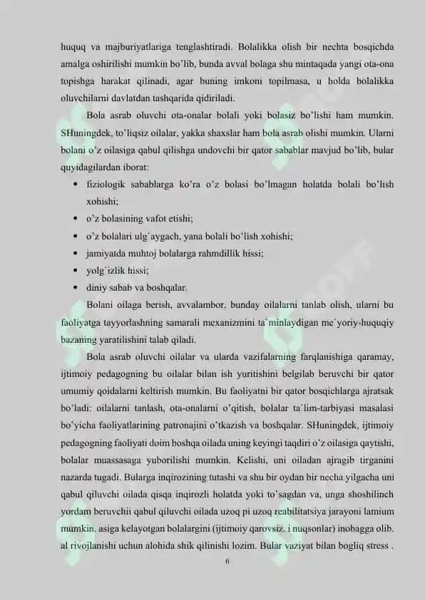 IJTIMOIY YETIMLIKNI OLDINI OLISH VA BOLANING O'Z OILASINI QO'LLAB QUVVATLASH 6