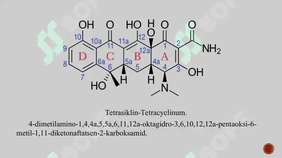 Tetratsiklinlar guruhiga kirgan dori moddalarining sifatini baholashda qo'llaniladigan tahlil usullari. Taqdimot 14 bet 4