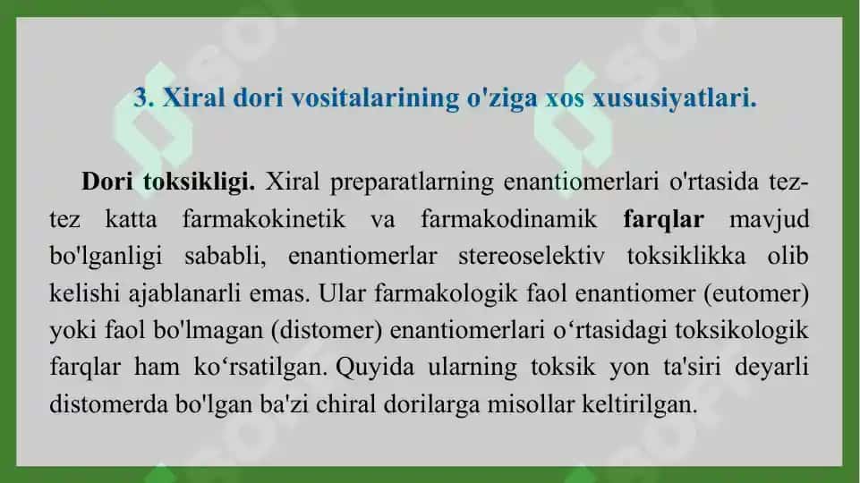 Xiral dori vositalari. Taqdimot, 16 bet. 7