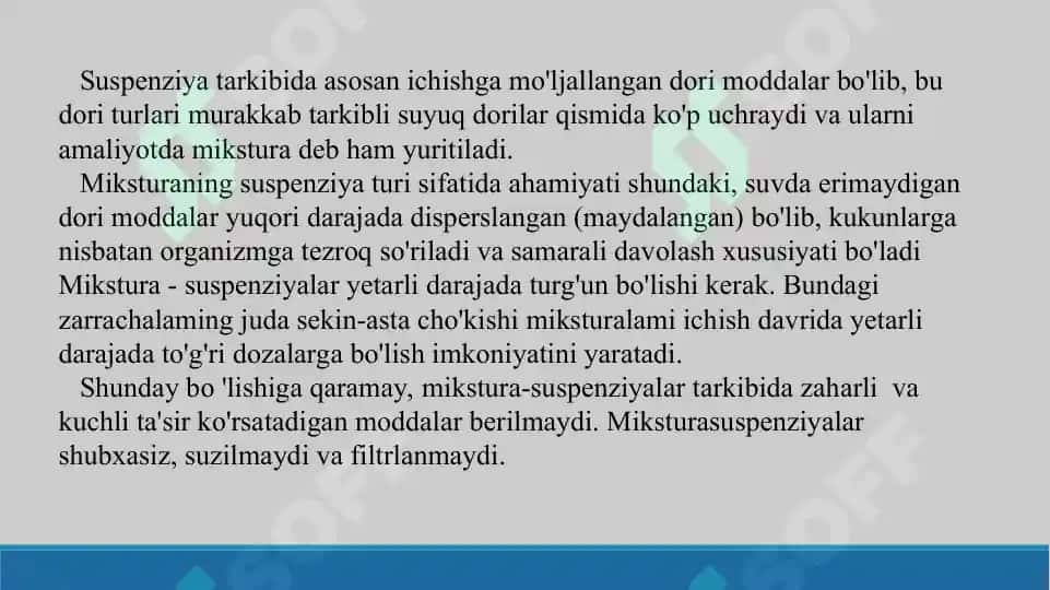 Suspenziyalar texnologiyasida ishlatiladigan yordamchi moddalar. Taqdimot 11 bet. 4