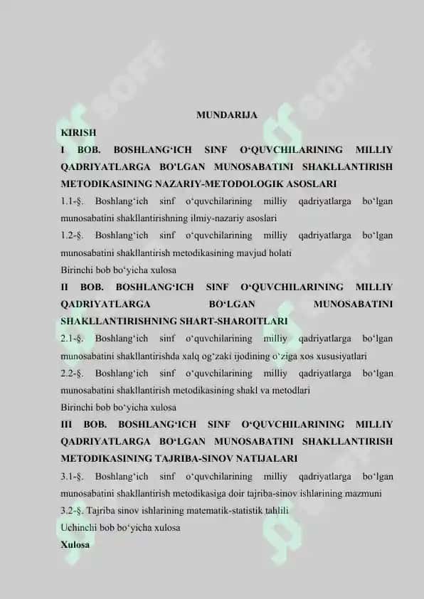 BOSHLANG’ICH SINF O‘QUVCHILARINING MILLIY QADRIYATLARGA BO‘LGAN MUNOSABATINI SHAKLLANTIRISH METODIKASI 4
