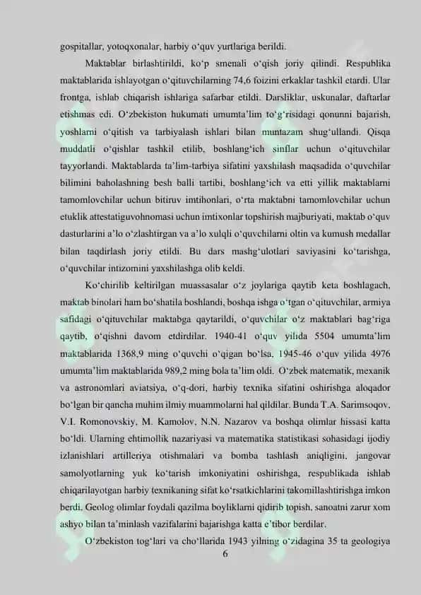 Sovet davrida xalq ta’limi tizimi rivojlanishi 6