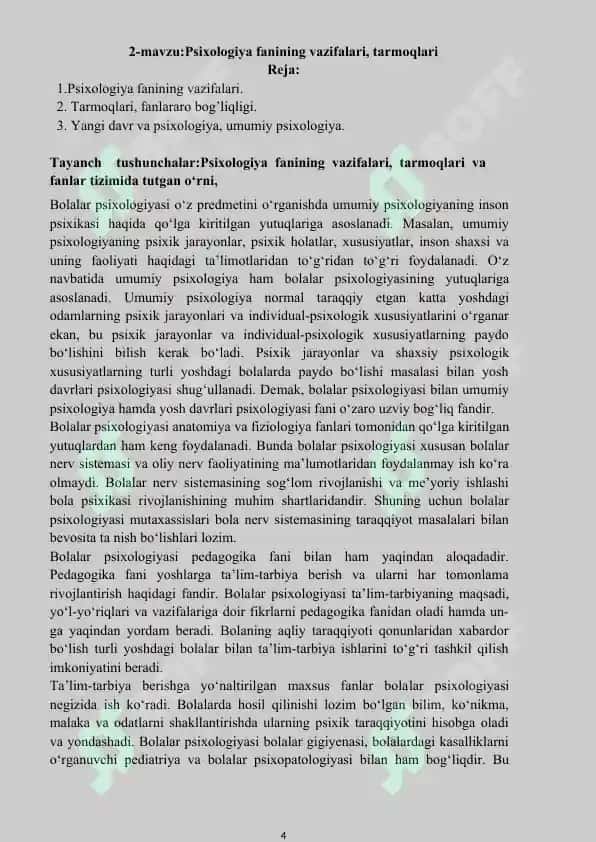 Psixologiya fanidan o‘quv qo‘llanma 4