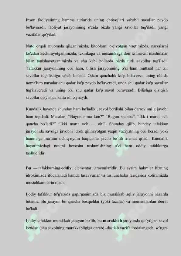 Tafakkur o’sishi 7