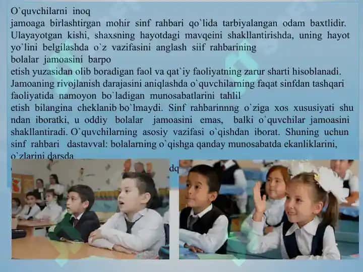 Tarbiya metodlarining jamoaning rivojlanish darajasiga bog'liqligi 3