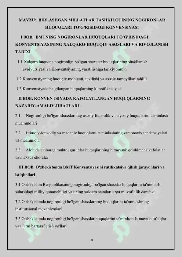 Birlashgan Millatlar Tashkilotining Nogironlar huquqlari to'g'risidagi konvensiyas 3