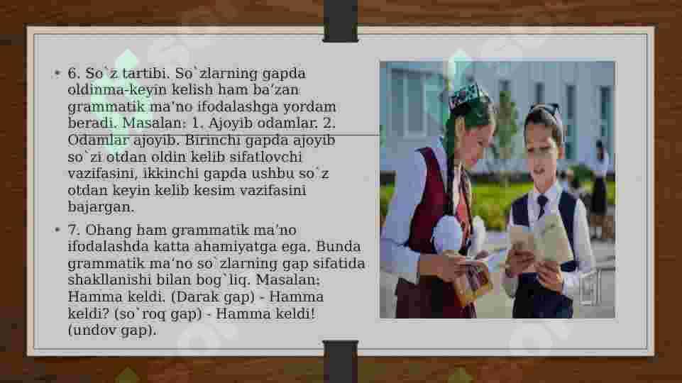 Grammatik ma’noni ifodalash vosita va usullari 4