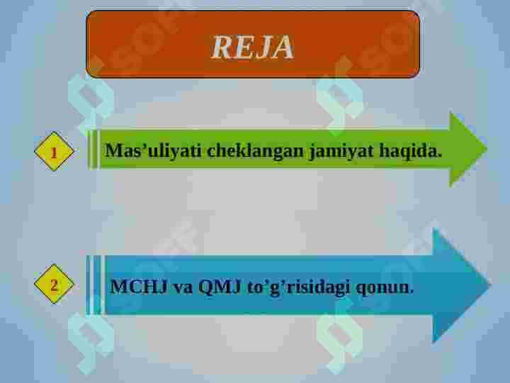 MCHJ va QMJ to'g'risidagi qonun 2