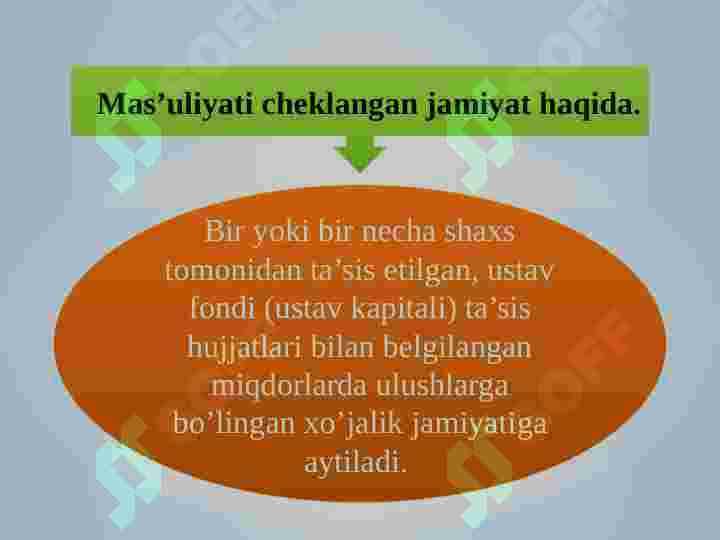 MCHJ va QMJ to'g'risidagi qonun 3