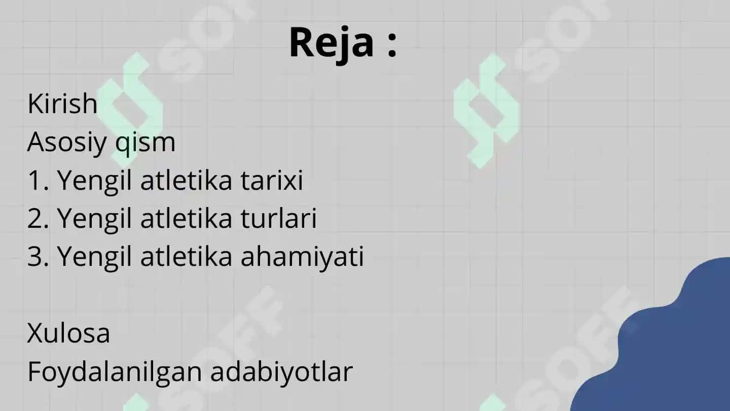 Yengil atletika haqida ma'lumotlar 2