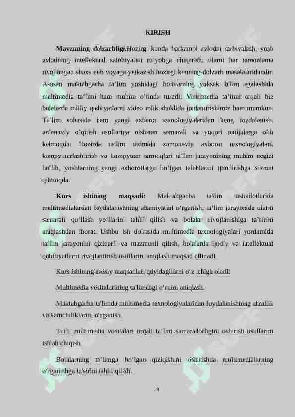 MAKTABGACHA TA'LIMDA MULTIMEDIALARDAN FOYDALANISH 3