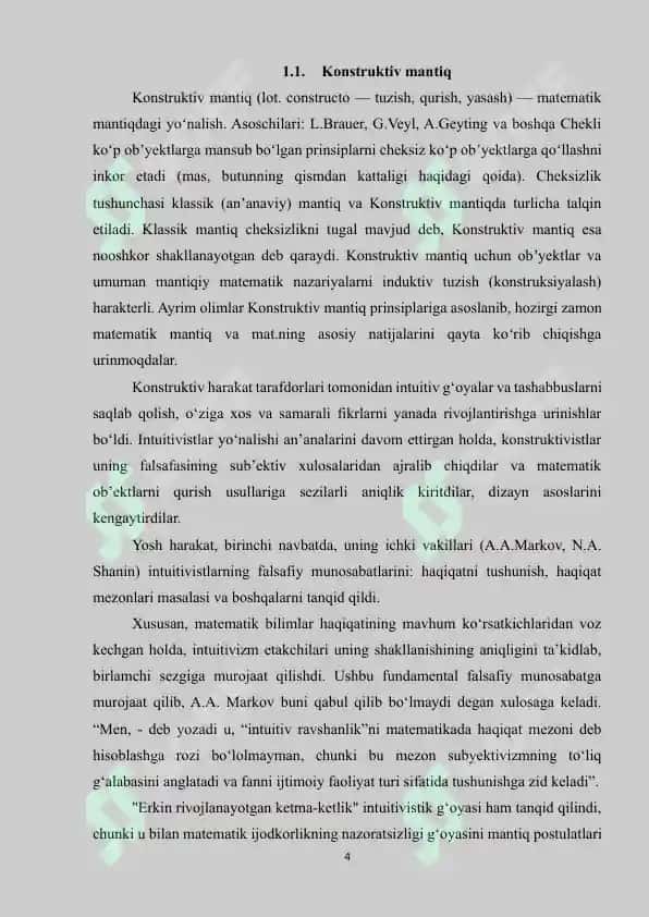 KONSTRUKTIV MANTIQNING MOHIYATI VA ILMIY BILISHDAGI O‘RNI 4