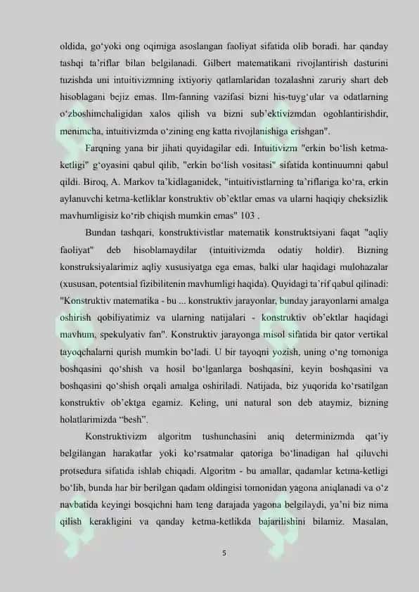 KONSTRUKTIV MANTIQNING MOHIYATI VA ILMIY BILISHDAGI O‘RNI 5