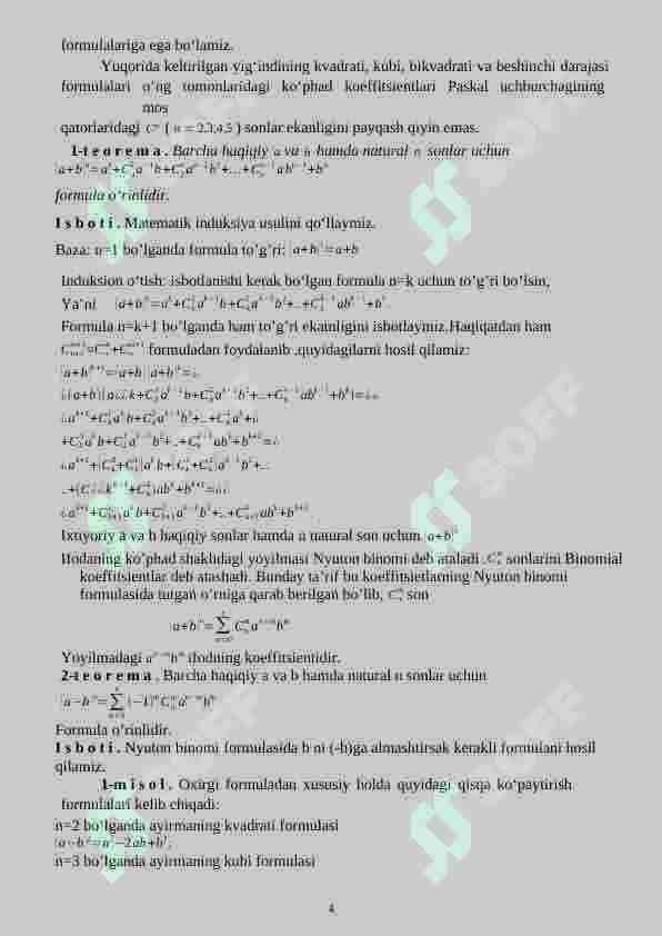 Nyuton binomi 4