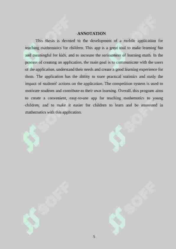 Bolalar uchun matematikani o‘rgatuvchi mobil ilovasini ishlab chiqish 5
