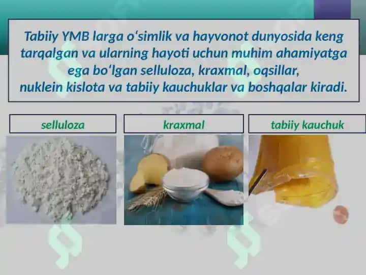 Yuqori molekular birikmalar 3