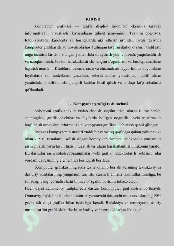 Kompyuterda Grafikasi Yordamida Grafik Display Muhiti 2