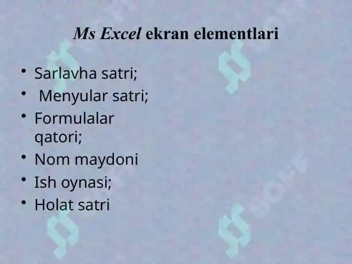 Microsoft Excel slayd 4