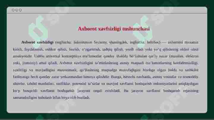 Kiberxavfsizlikda axborot xavfsizligini ta’minlashning asosiy  usullari va shifrlash masalalari 3