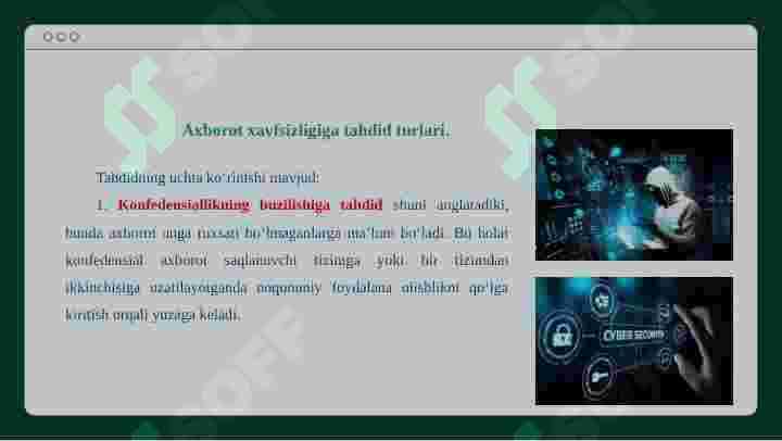Kiberxavfsizlikda axborot xavfsizligini ta’minlashning asosiy  usullari va shifrlash masalalari 4
