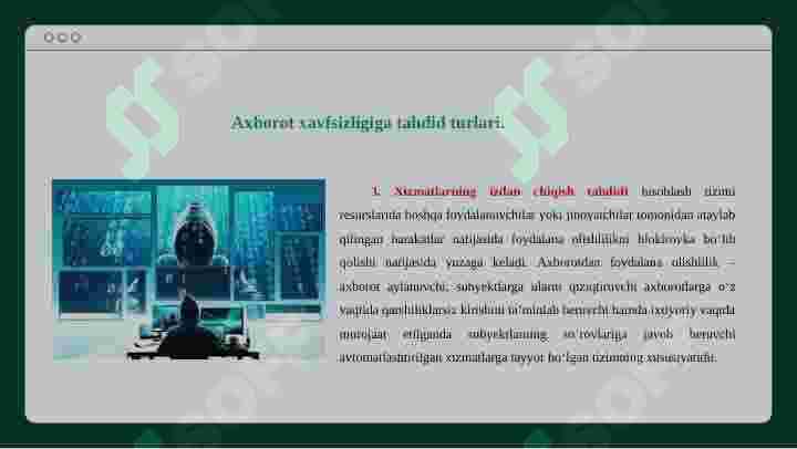 Kiberxavfsizlikda axborot xavfsizligini ta’minlashning asosiy  usullari va shifrlash masalalari 6