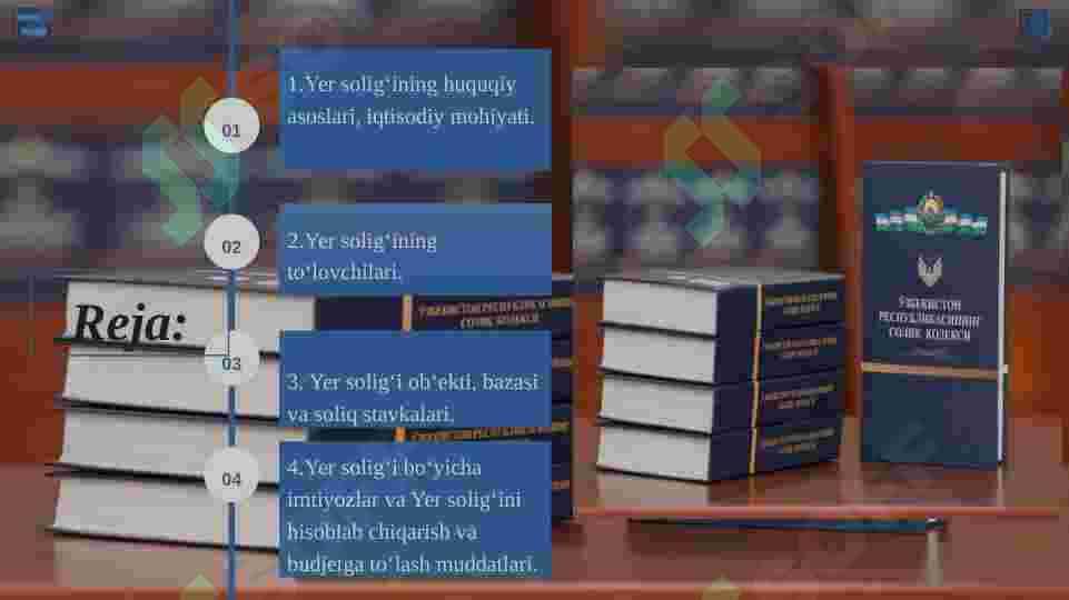 Yuridik shaxslardan olinadigan yer solig'i. 2