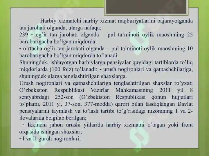 Harbiy xizmatchilar pensiya ta'minoti 4